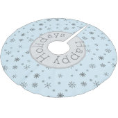 冬の雪モダン片のカスタマイズ ブラッシュドポリエステルツリースカート (アングル)