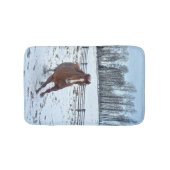 冬の雪ランニングの気鋭いクォーターホース バスマット (正面)