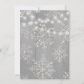 冬の雪ワンダーランド婚約パーティ 招待状 (裏面)