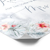 冬の雪何人のキスブライダルシャワーゲーム ポスター (角)