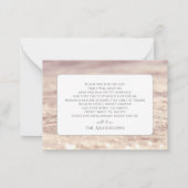 冬の雪凍ってい片ピンクの赤ちゃんシャワーありがとう ノートカード (裏面)