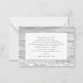 冬の雪凍ってい片ブルーベビーシャワーありがとう ノートカード (裏面)