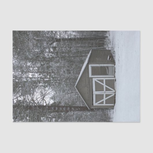 冬の雪場面 薄葉紙 (正面)