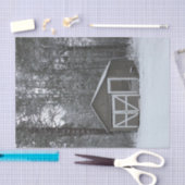 冬の雪場面 薄葉紙 (クラフト)