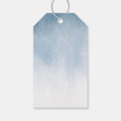 冬の雪山の森結婚の ギフトタグ (裏面)