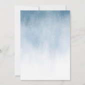 冬の雪山の森 ブライダルシャワー 招待状 (裏面)