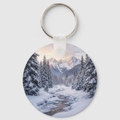冬の雪山 キーホルダー (裏面)