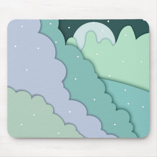 冬の雪山 マウスパッド (正面)