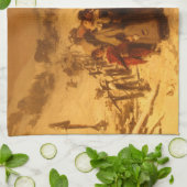 冬の雪崩（Gerolamo Inuno著） キッチンタオル (折り畳み)