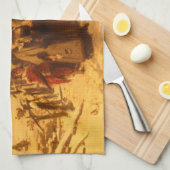 冬の雪崩（Gerolamo Inuno著） キッチンタオル (四つ折り)