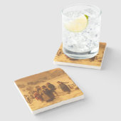 冬の雪崩（Gerolamo Inuno著） ストーンコースター (横)