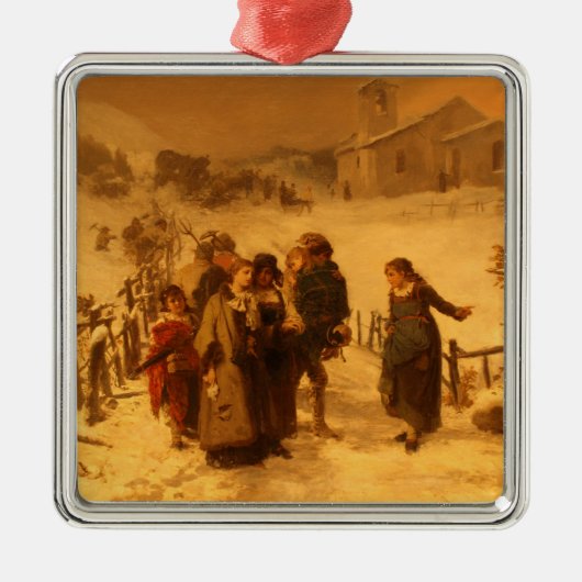 冬の雪崩（Gerolamo Inuno著） メタルオーナメント (正面)