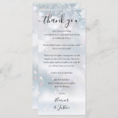 冬の雪披露宴サンキュー座席表 メニュー (正面/裏面)