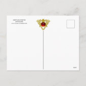 冬の雪景色に子供がいるサンタ シーズンポストカード (裏面)