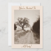 冬の雪景色のクリスマス 招待状 (正面)