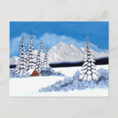 冬の雪景色のポストカード ポストカード (正面)