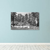 冬の雪景色の中のビッグ・ベア湖 キャンバスプリント (インサイチュ (ウッドフロア))