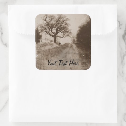 冬の雪景色の写真 スクエアシール (バッグ)