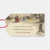 冬の雪景色の教会 ギフトタグ (裏面横)