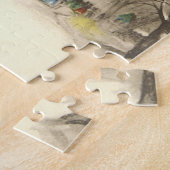 冬の雪景色の教会 ジグソーパズル (側面)