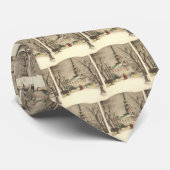 冬の雪景色の教会 ネクタイ (ロール)