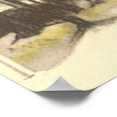 冬の雪景色の教会 ポスター (角)