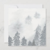 冬の雪景色の木の赤ちゃんのお披露目招待状 招待状 (裏面)