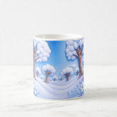 冬の雪景色の木 コーヒーマグカップ (中央)