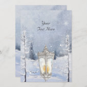 冬の雪景色の森 シーズンカード (正面/裏面)