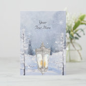 冬の雪景色の森 シーズンカード (スタンド正面)