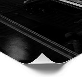 冬の雪景色の白素朴色と黒の写真 ポスター (コーナー)