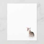 冬の雪景色の鹿 (裏面)