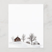 冬の雪景色の鹿 (正面)