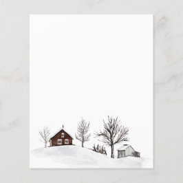 冬の雪景色の鹿