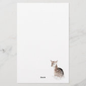 冬の雪景色の鹿 便箋 (裏面)