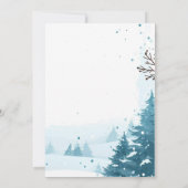 冬の雪景色クリスマスパーティー 招待状 (裏面)