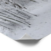 冬の雪景色ポスタープリント ポスター (角)