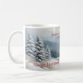 冬の雪景色マグカップ コーヒーマグカップ (左)