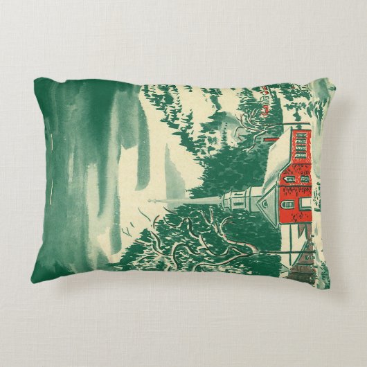 冬の雪景色 アクセントクッション (裏面)