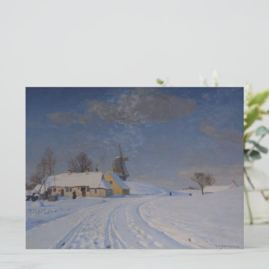 冬の雪景色 カード (スタンド正面)