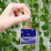 冬の雪景色 キーホルダー (手)