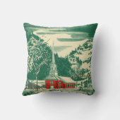 冬の雪景色 クッション (裏面)