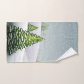 冬の雪景色 クリスマス ホリデー バスタオルセット (ハンドタオル)