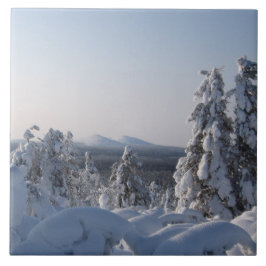 冬の雪景色 タイル