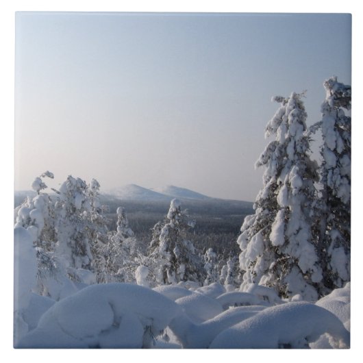 冬の雪景色 タイル (正面)