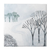 冬の雪景色 タイル (正面)