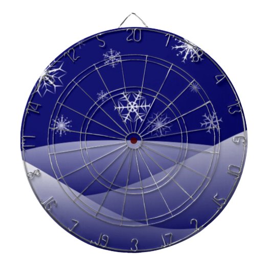 冬の雪景色 ダーツボード (正面)