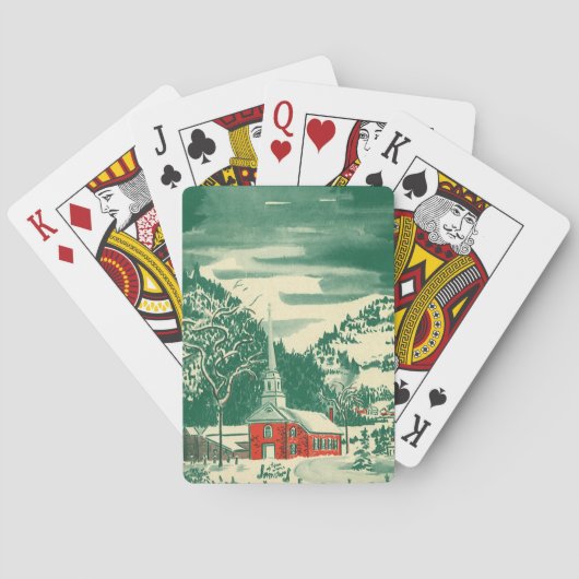 冬の雪景色 トランプ (裏面)