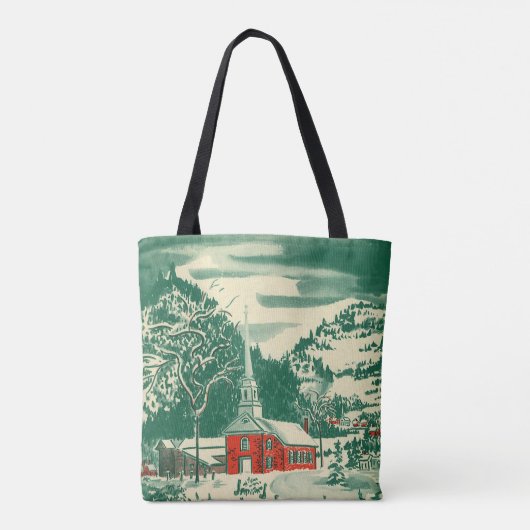 冬の雪景色 トートバッグ (裏面)