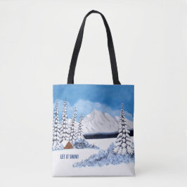 冬の雪景色 トートバッグ